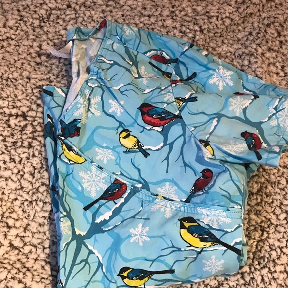 health pro Tops - Birds Health Pro Scrub Top